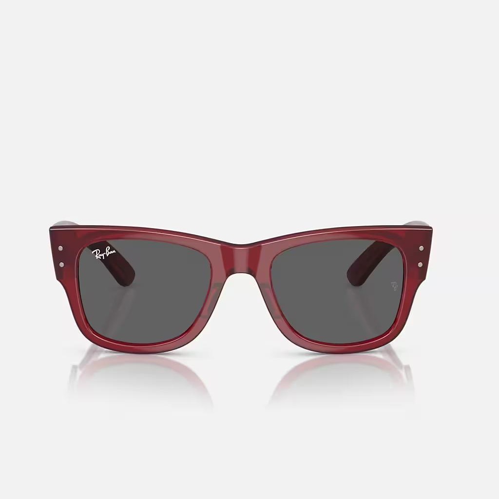 Kính Ray-Ban Mega Wayfarer Bio-Based Đỏ Xám Đậm