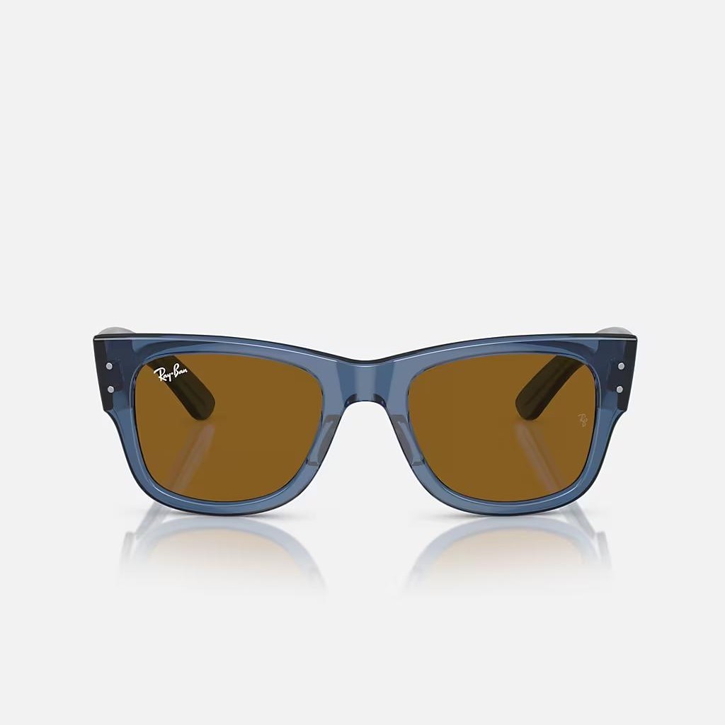 Kính Ray-Ban Mega Wayfarer Bio-Based Xanh Dương Nâu