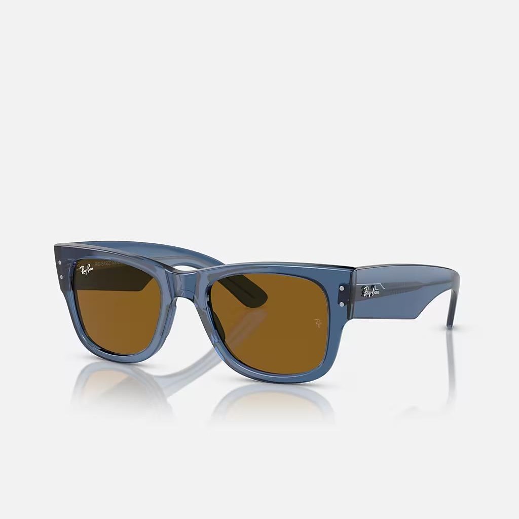 Kính Ray-Ban Mega Wayfarer Bio-Based Xanh Dương Nâu