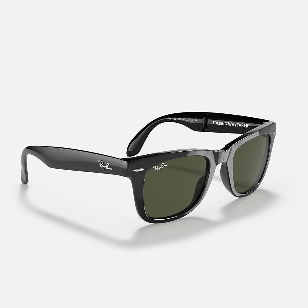 Kính Ray-Ban Wayfarer Folding Classic Đen Xanh Lá