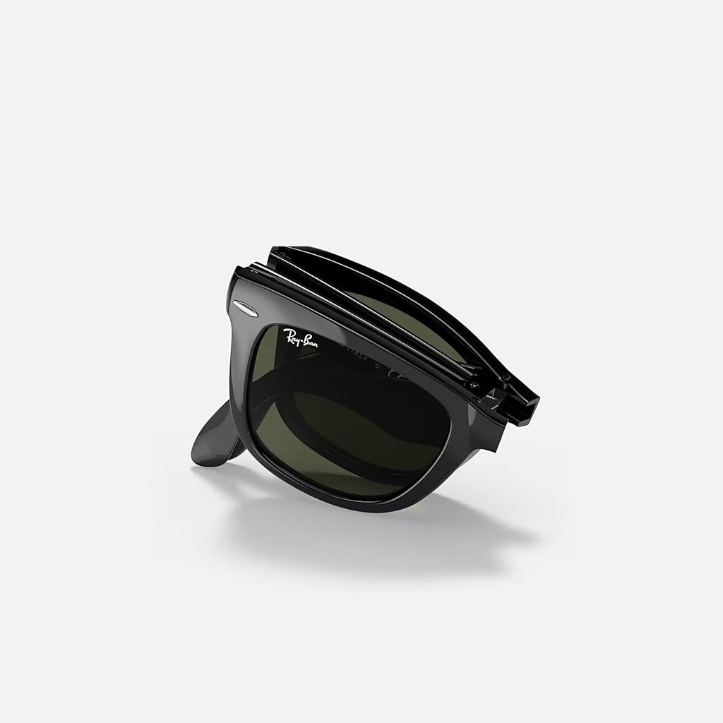 Kính Ray-Ban Wayfarer Folding Classic Đen Xanh Lá