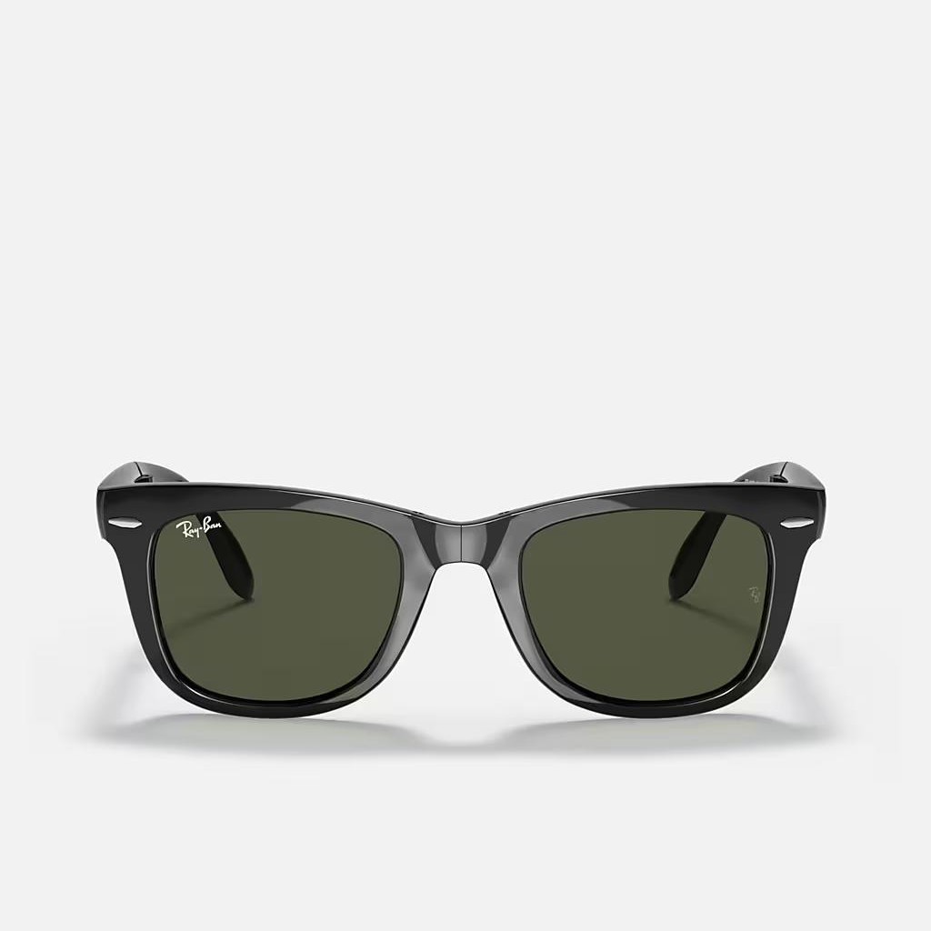 Kính Ray-Ban Wayfarer Folding Classic Đen Xanh Lá