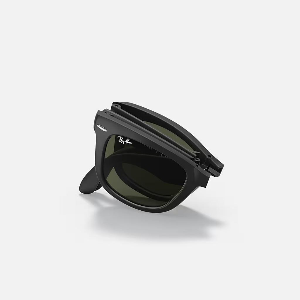 Kính Ray-Ban Wayfarer Folding Classic Đen Nhám Xanh Lá