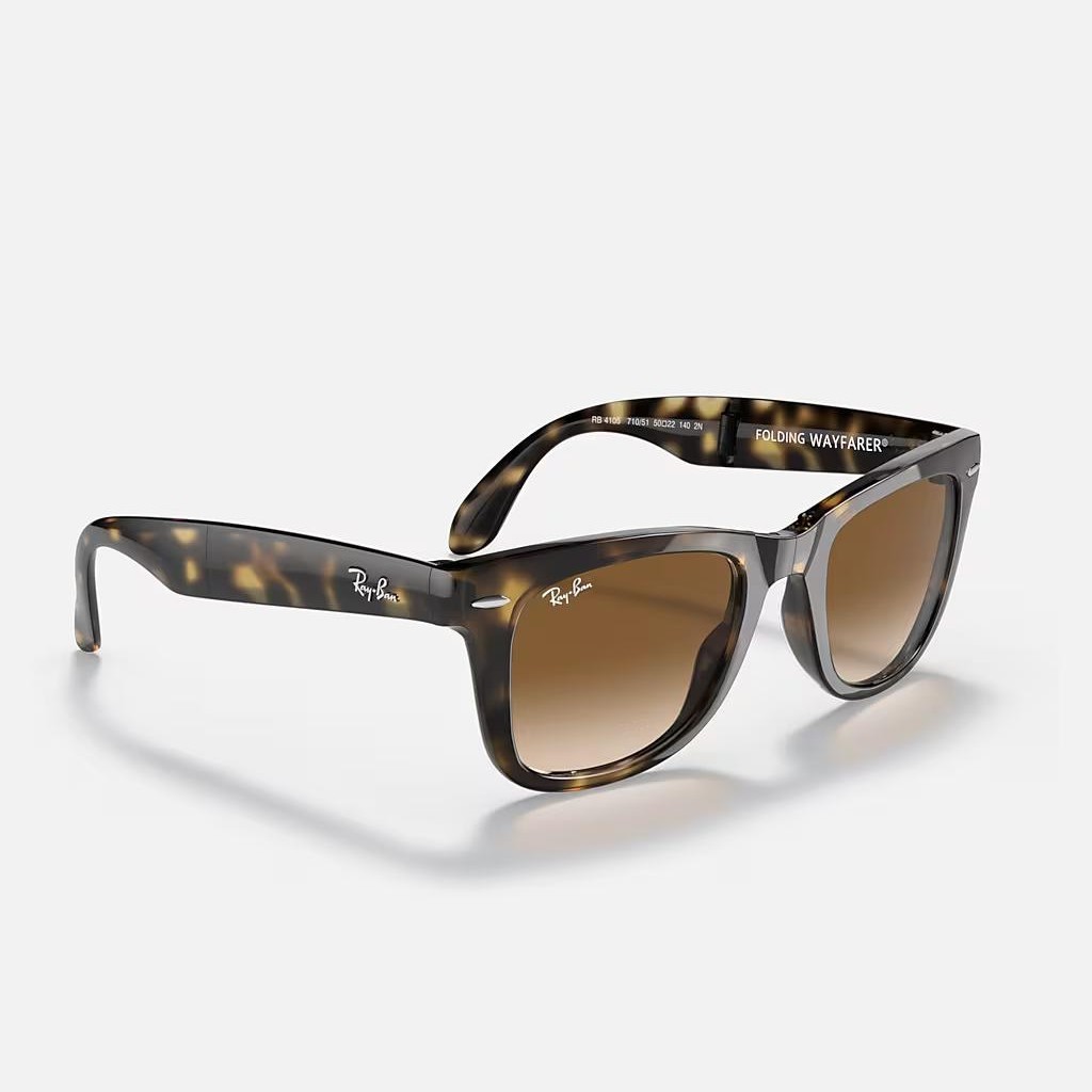 Kính Ray-Ban Wayfarer Folding Classic Nâu Sáng