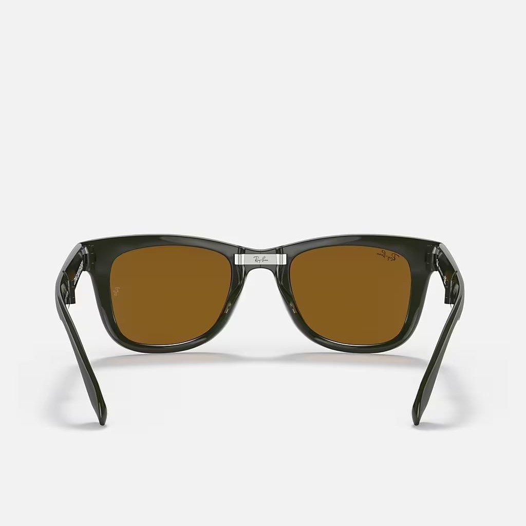 Kính Ray-Ban Wayfarer Folding Classic Xanh Rêu Nâu