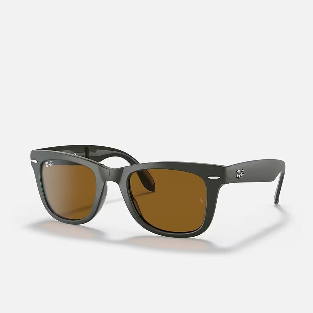 Kính Ray-Ban Wayfarer Folding Classic Xanh Rêu Nâu