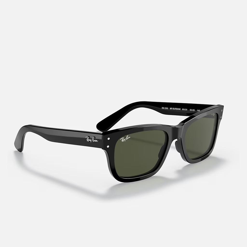 Kính Ray-Ban Burbank Đen Xanh Lá