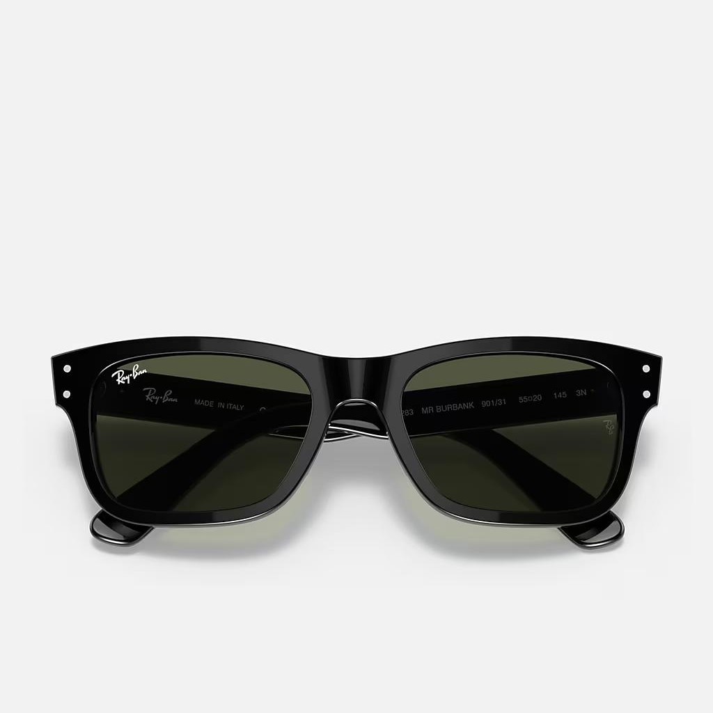 Kính Ray-Ban Burbank Đen Xanh Lá