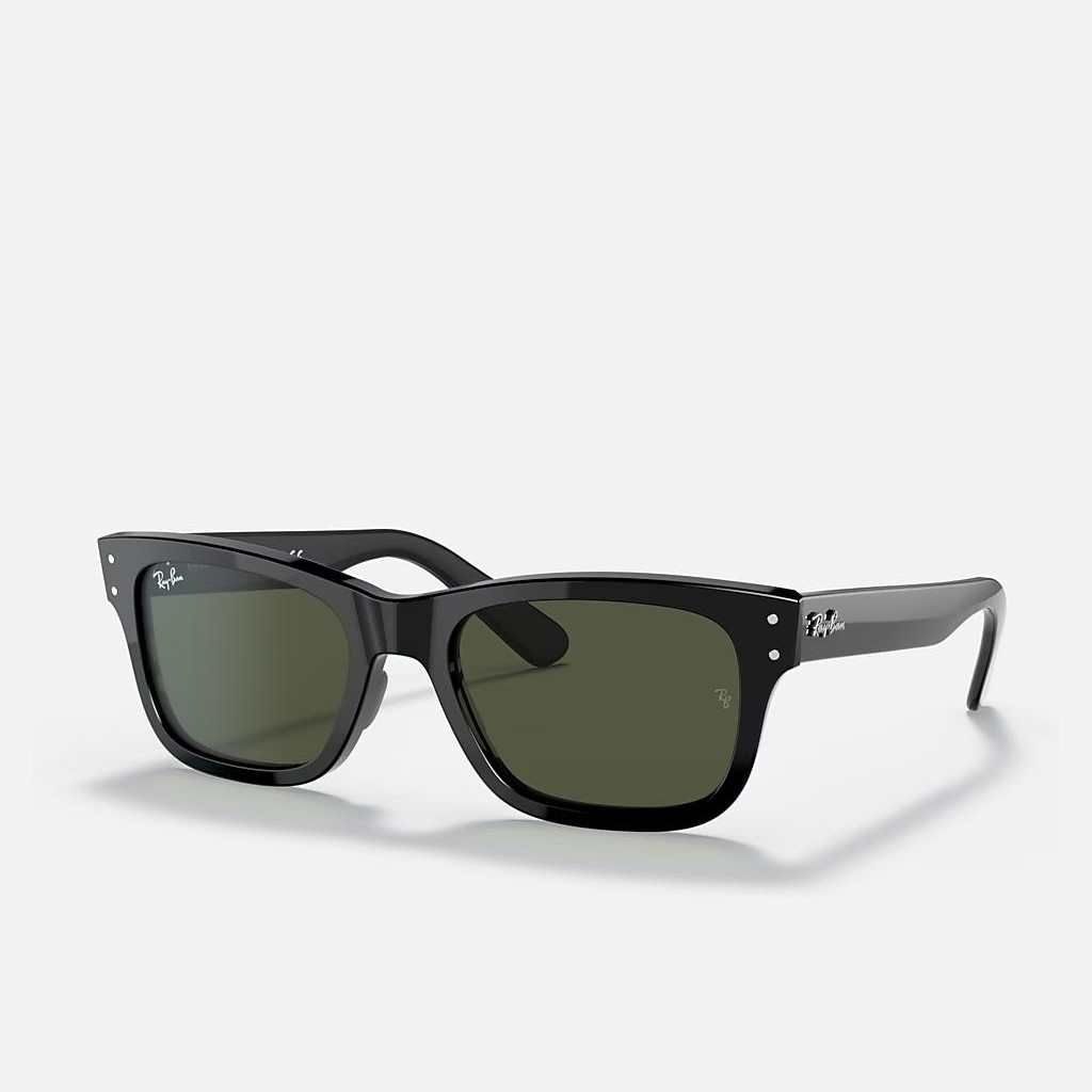 Kính Ray-Ban Burbank Đen Xanh Lá