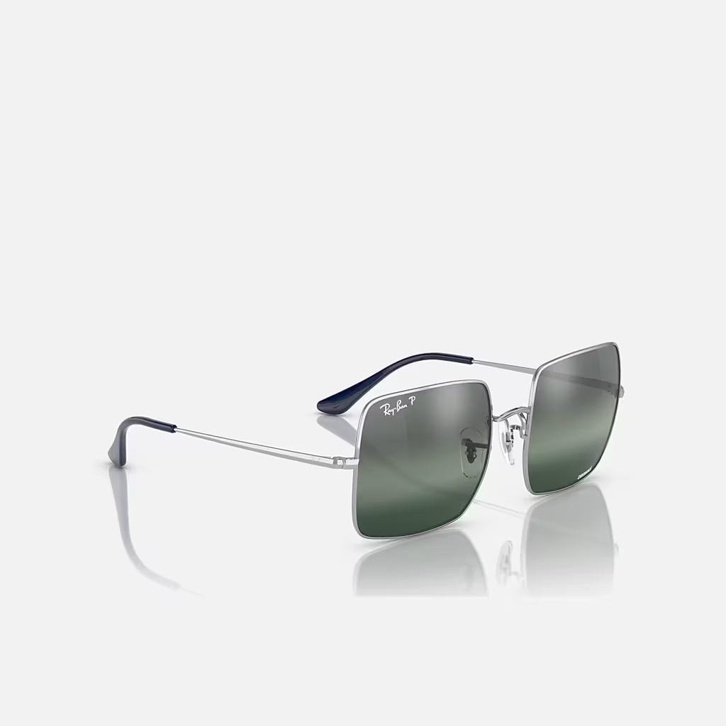 Kính Ray-Ban Square 1971 Chromance Bạc Xanh Dương