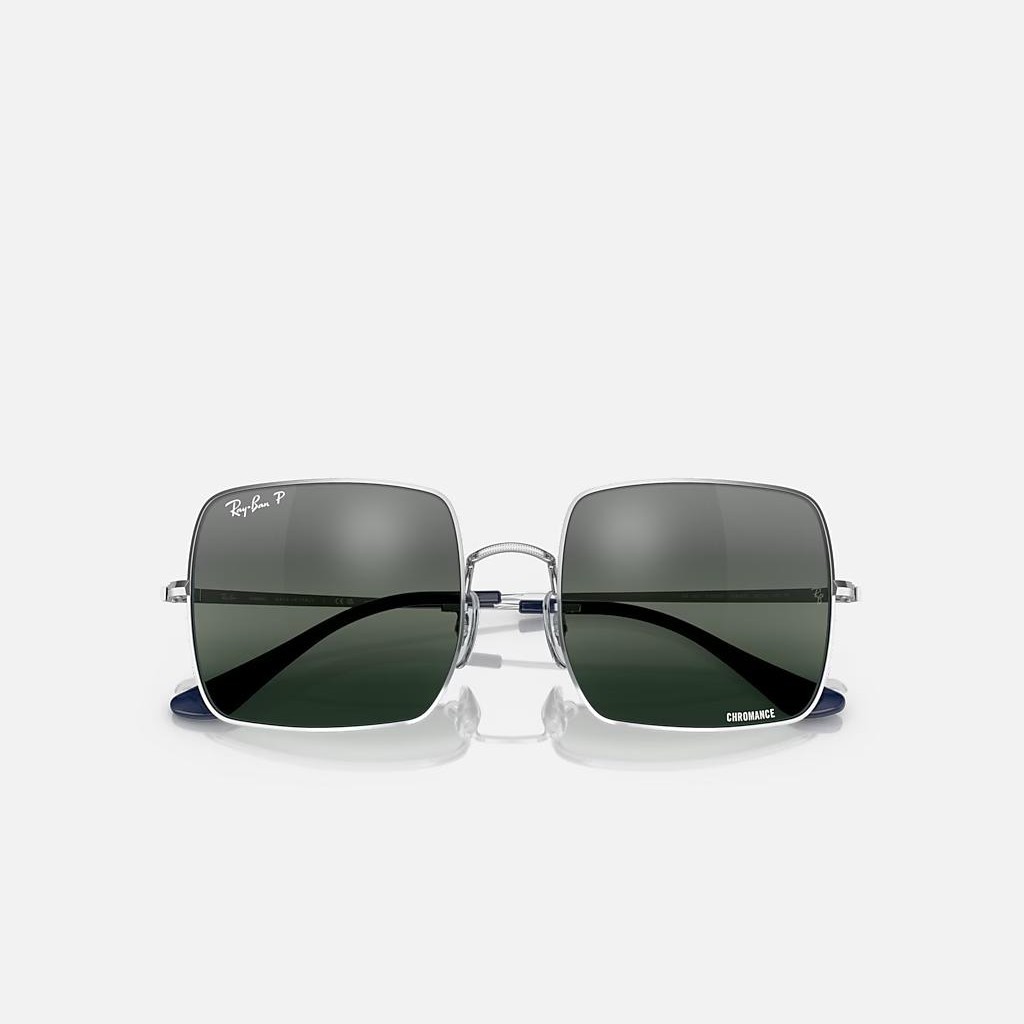 Kính Ray-Ban Square 1971 Chromance Bạc Xanh Dương