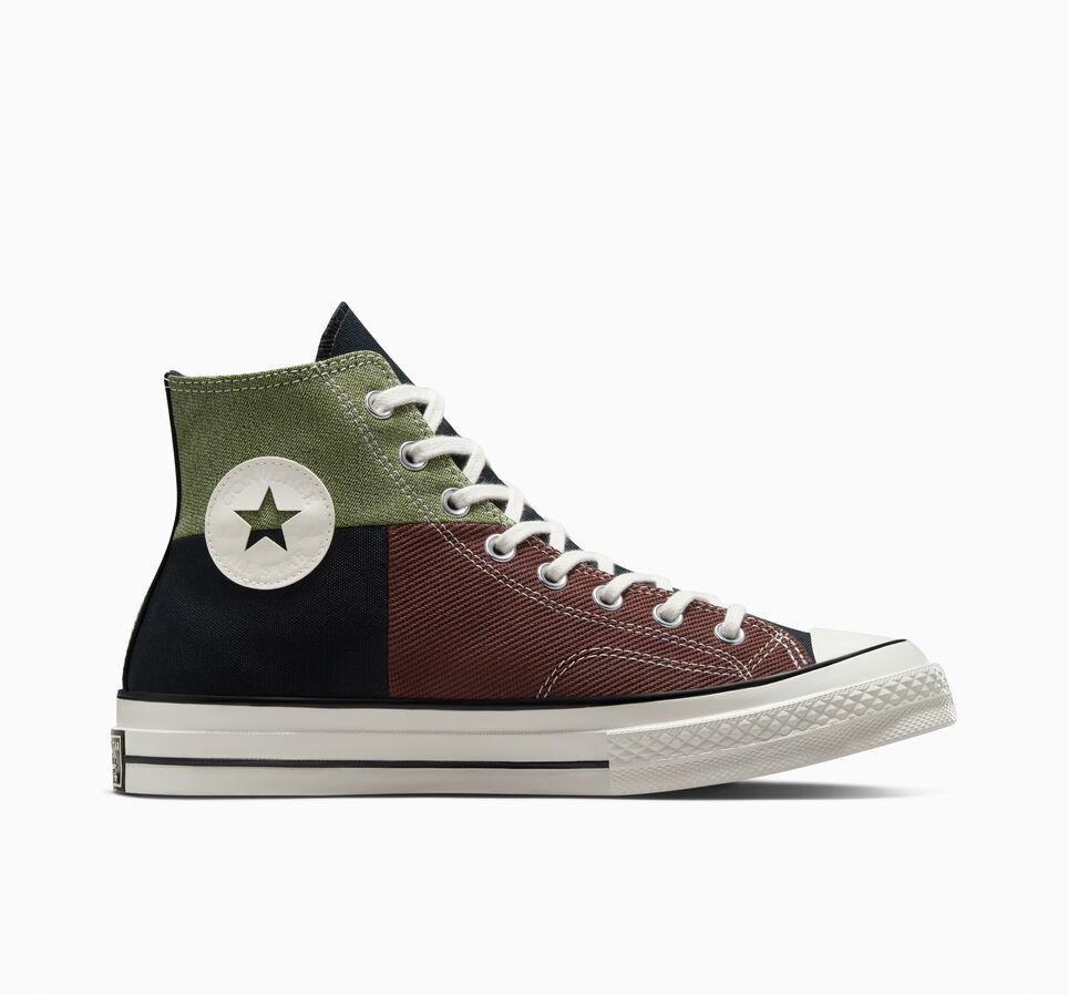 Giày Converse Chuck 70 Crafted Patchwork Cổ Cao Nam Xanh Đen Nâu