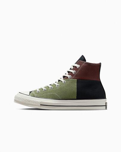 Giày Converse Chuck 70 Crafted Patchwork Cổ Cao Nam Xanh Đen Nâu