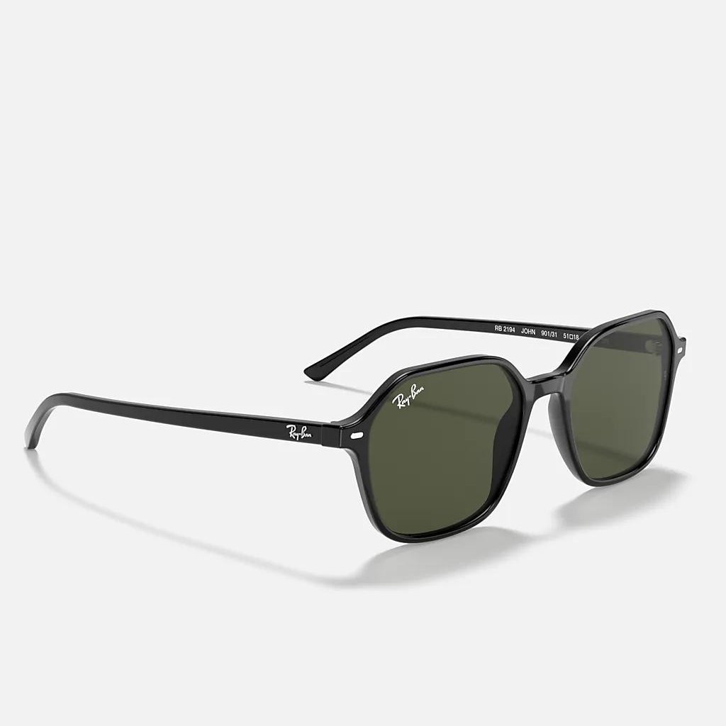 Kính Ray-Ban John Đen Xanh Lá