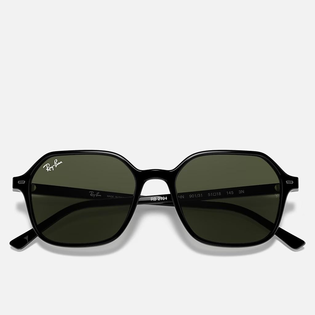 Kính Ray-Ban John Đen Xanh Lá