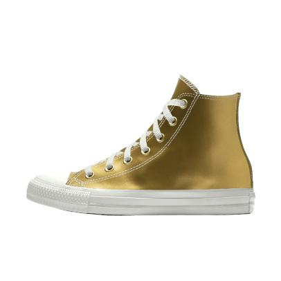 Giày Converse Custom Chuck Taylor All Star Leather By You Cổ Cao Nam Vàng