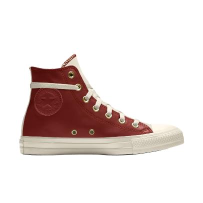 Giày Converse Custom Chuck Taylor All Star Leather By You Cổ Cao Nam Đỏ