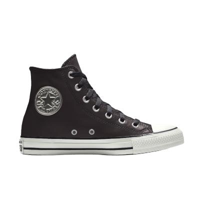 Giày Converse Custom Chuck Taylor All Star Leather By You Cổ Cao Nam Đen