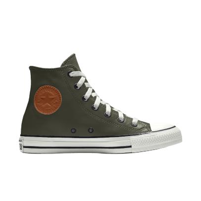 Giày Converse Custom Chuck Taylor All Star Leather By You Cổ Cao Nam Xám