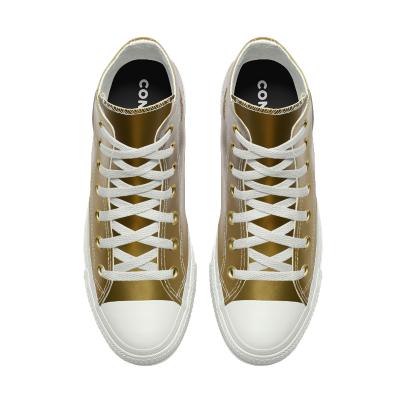 Giày Converse Custom Chuck Taylor All Star Leather By You Cổ Cao Nam Vàng