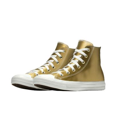 Giày Converse Custom Chuck Taylor All Star Leather By You Cổ Cao Nam Vàng