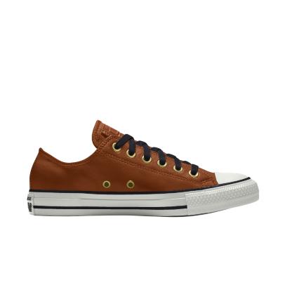 Giày Converse Custom Chuck Taylor All Star Leather By You Cổ Thấp Nam Cam