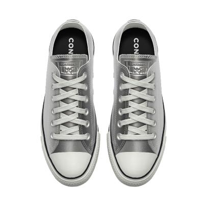 Giày Converse Custom Chuck Taylor All Star Leather By You Cổ Thấp Nam Bạc