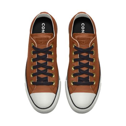 Giày Converse Custom Chuck Taylor All Star Leather By You Cổ Thấp Nam Cam