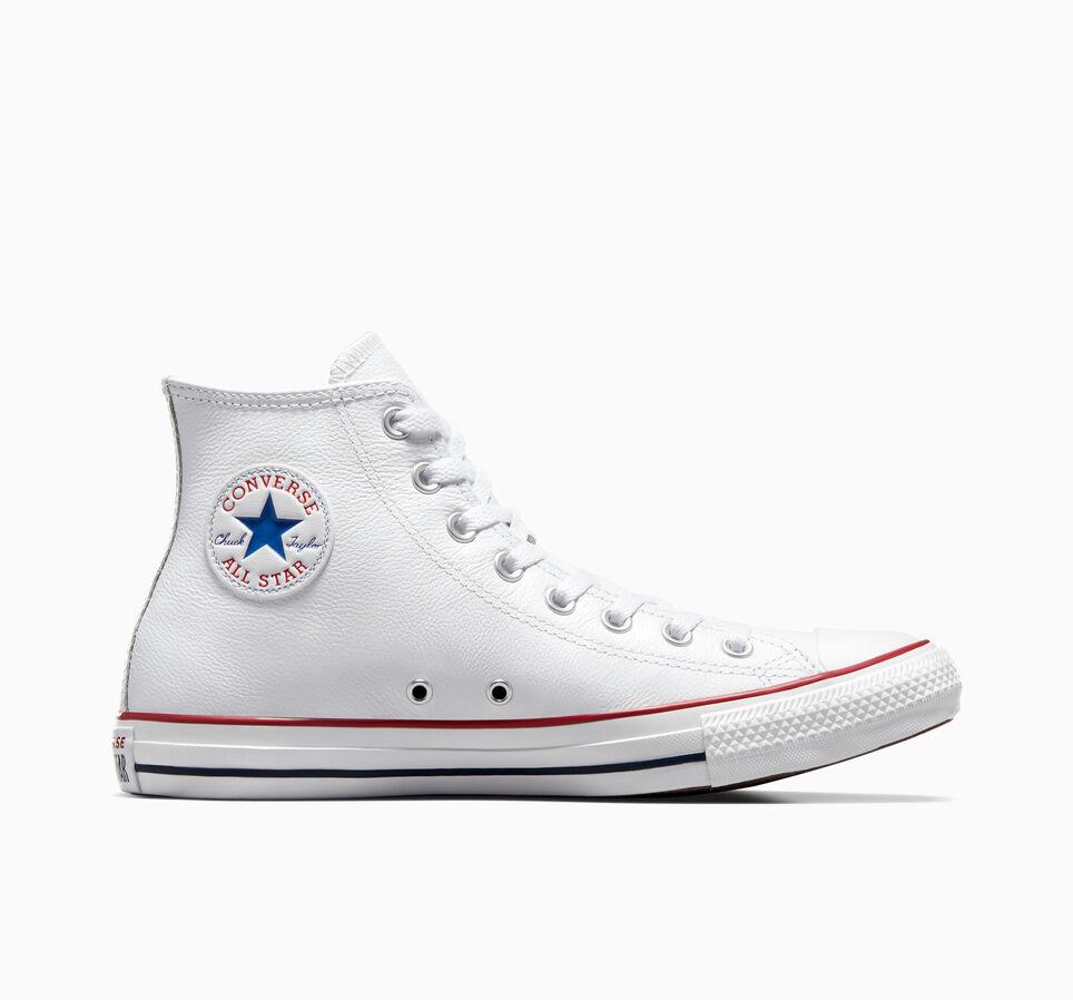 Giày Converse Chuck Taylor All Star Leather Cổ Cao Nam Trắng