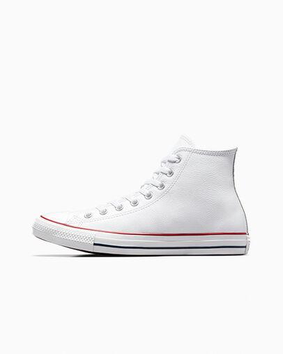 Giày Converse Chuck Taylor All Star Leather Cổ Cao Nam Trắng