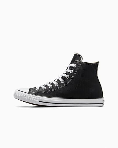 Giày Converse Chuck Taylor All Star Leather Cổ Cao Nam Đen