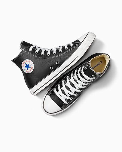 Giày Converse Chuck Taylor All Star Leather Cổ Cao Nam Đen