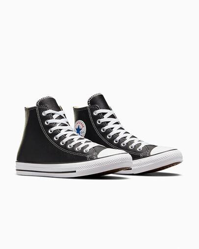 Giày Converse Chuck Taylor All Star Leather Cổ Cao Nam Đen