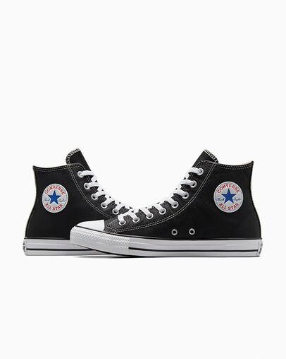 Giày Converse Chuck Taylor All Star Leather Cổ Cao Nam Đen