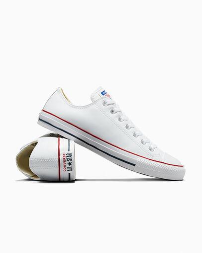 Giày Converse Chuck Taylor All Star Leather Cổ Thấp Nam Trắng