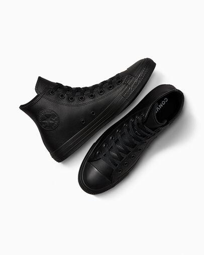 Giày Converse Chuck Taylor All Star Leather Cổ Cao Nam Đen