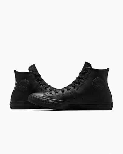 Giày Converse Chuck Taylor All Star Leather Cổ Cao Nam Đen