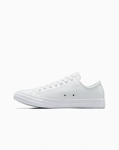 Giày Converse Chuck Taylor All Star Leather Cổ Thấp Nam Trắng