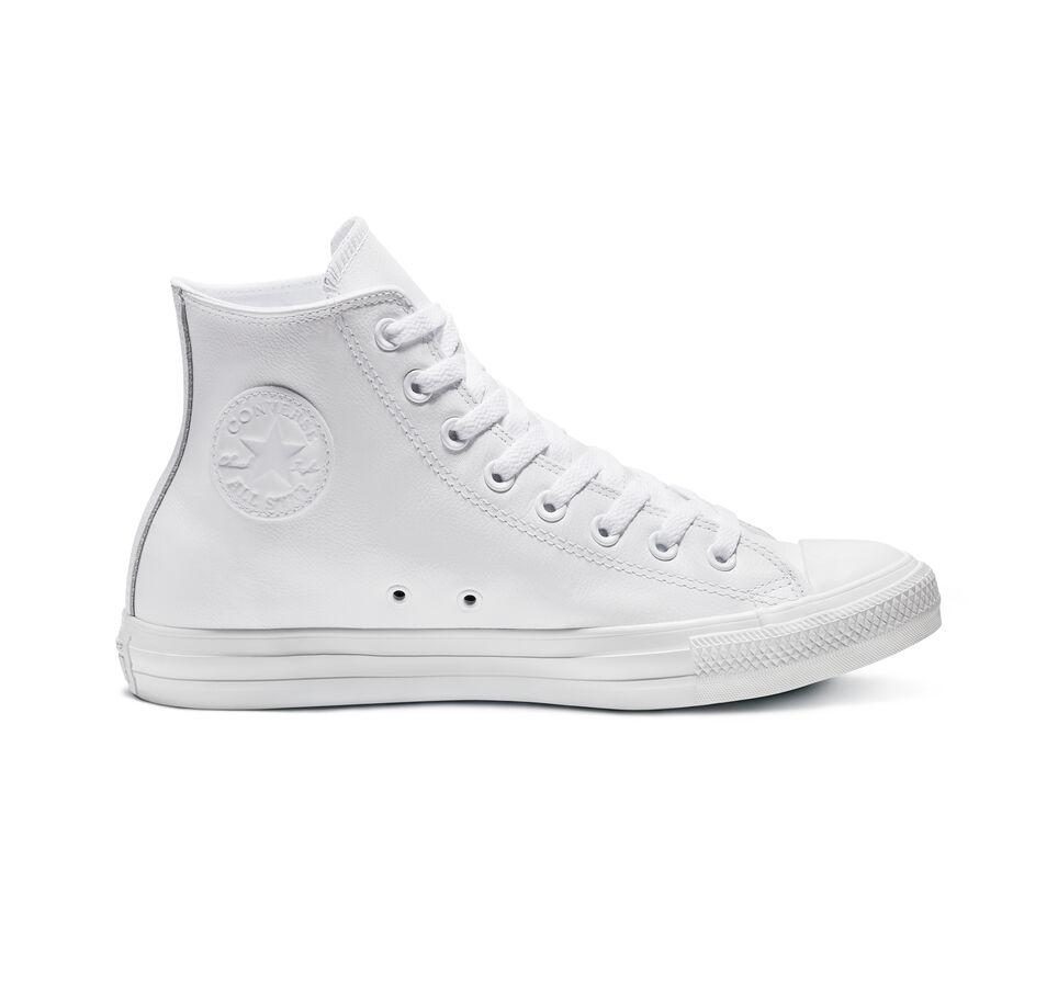 Giày Converse Chuck Taylor All Star Leather Cổ Cao Nam Trắng