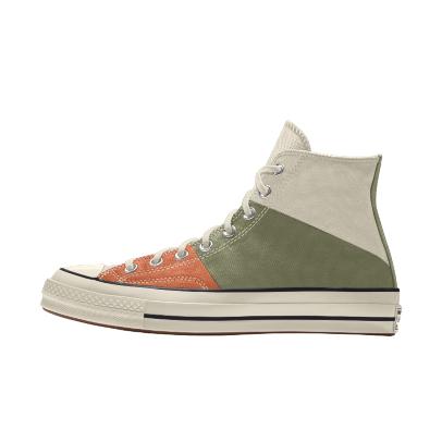 Giày Converse Custom Chuck 70 Patchwork By You Cổ Cao Nam Trắng Xanh Rêu Cam