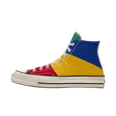 Giày Converse Custom Chuck 70 Patchwork By You Cổ Cao Nam Xanh Dương Vàng Đỏ