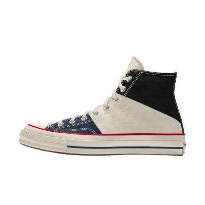 Giày Converse Custom Chuck 70 Patchwork By You Cổ Cao Nam Đen Trắng Xanh Denim