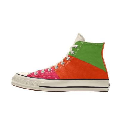 Giày Converse Custom Chuck 70 Patchwork By You Cổ Cao Nam Xanh Lá Cam Hồng