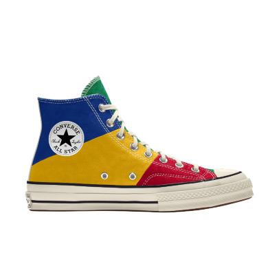 Giày Converse Custom Chuck 70 Patchwork By You Cổ Cao Nam Xanh Dương Vàng Đỏ