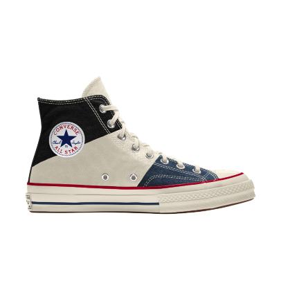 Giày Converse Custom Chuck 70 Patchwork By You Cổ Cao Nam Đen Trắng Xanh Denim