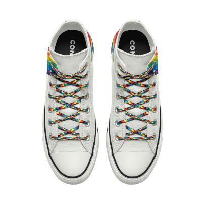 Giày Converse Custom Chuck Taylor All Star Pride By You Cổ Cao Nam Trắng Sọc