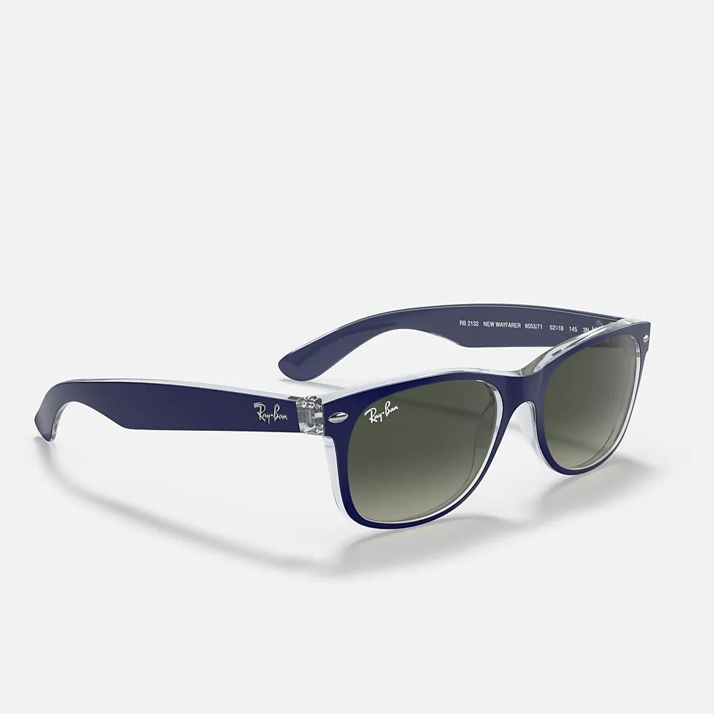 Kính Ray-Ban New Wayfarer Color Mix Xanh Dương Nhám Xám