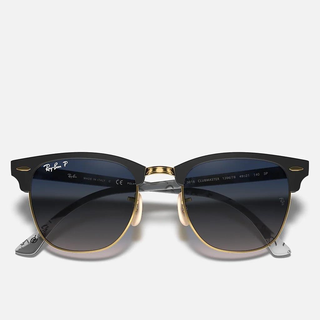 Kính Ray-Ban Clubmaster @Collection Đen Nhám Xanh Dương