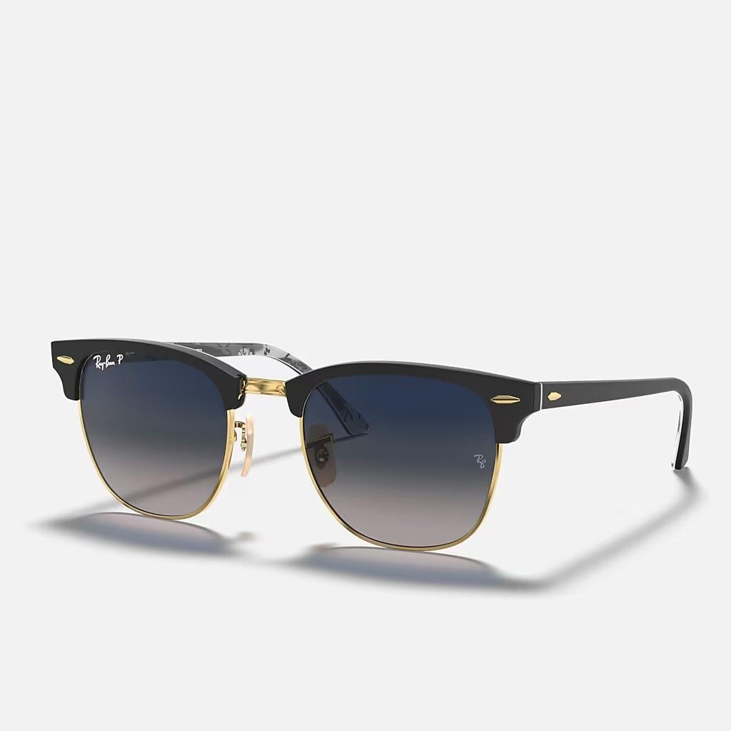 Kính Ray-Ban Clubmaster @Collection Đen Nhám Xanh Dương