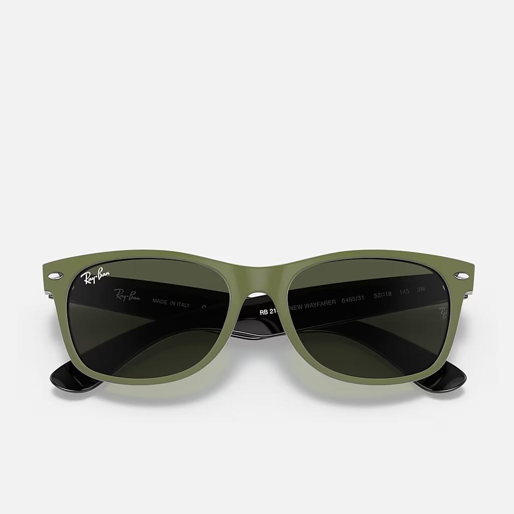 Kính Ray-Ban New Wayfarer Color Mix Xanh Lá Nhám